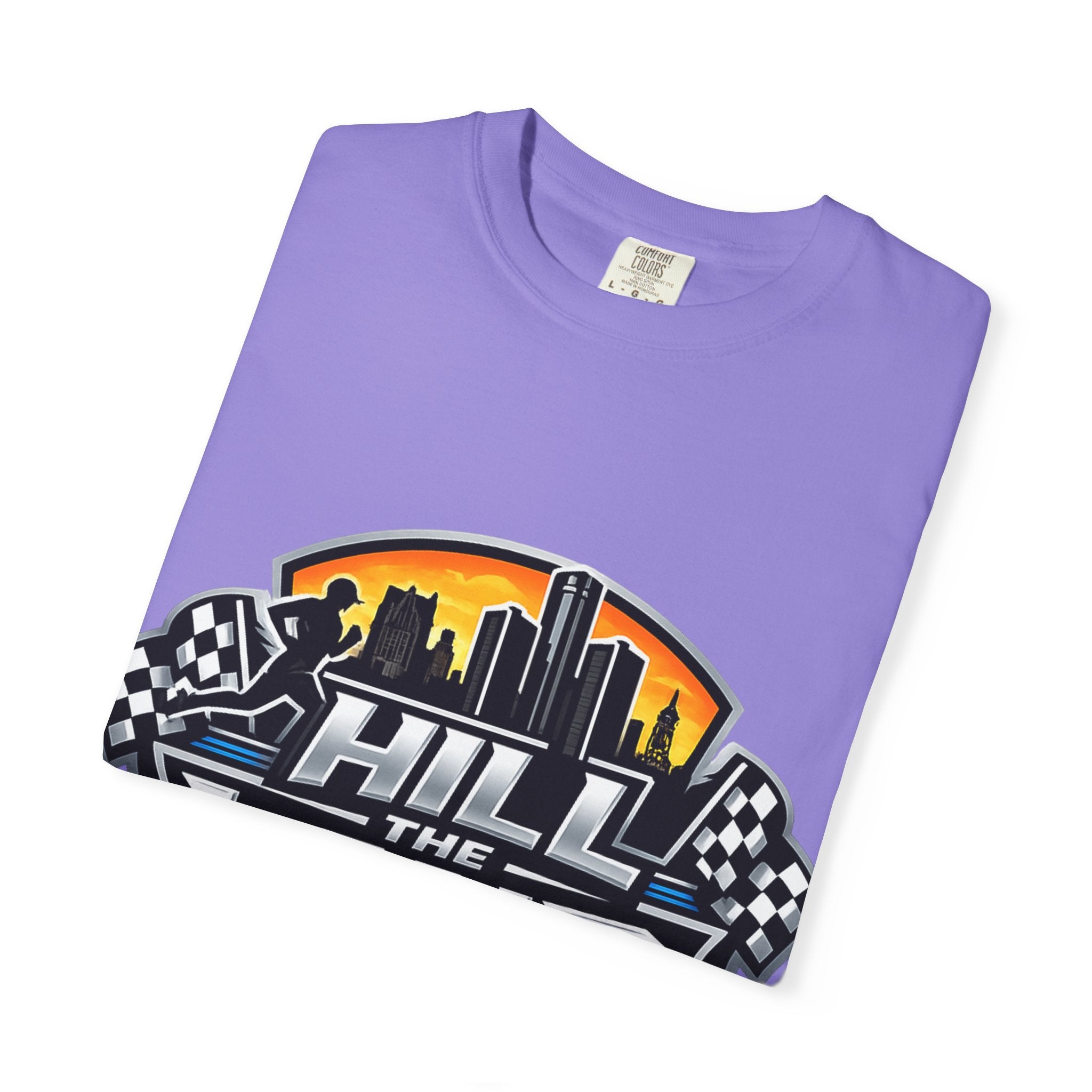 Running T-Shirt — “Hill the Land” Motivational Runner Tee (Be Like Water)