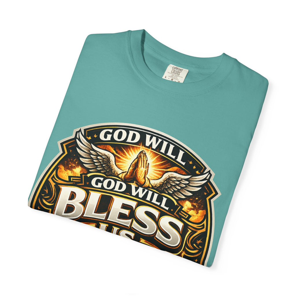 God Is Good T-Shirt — Inspirational Religious Tee with 'God Will Bless Us' Design
