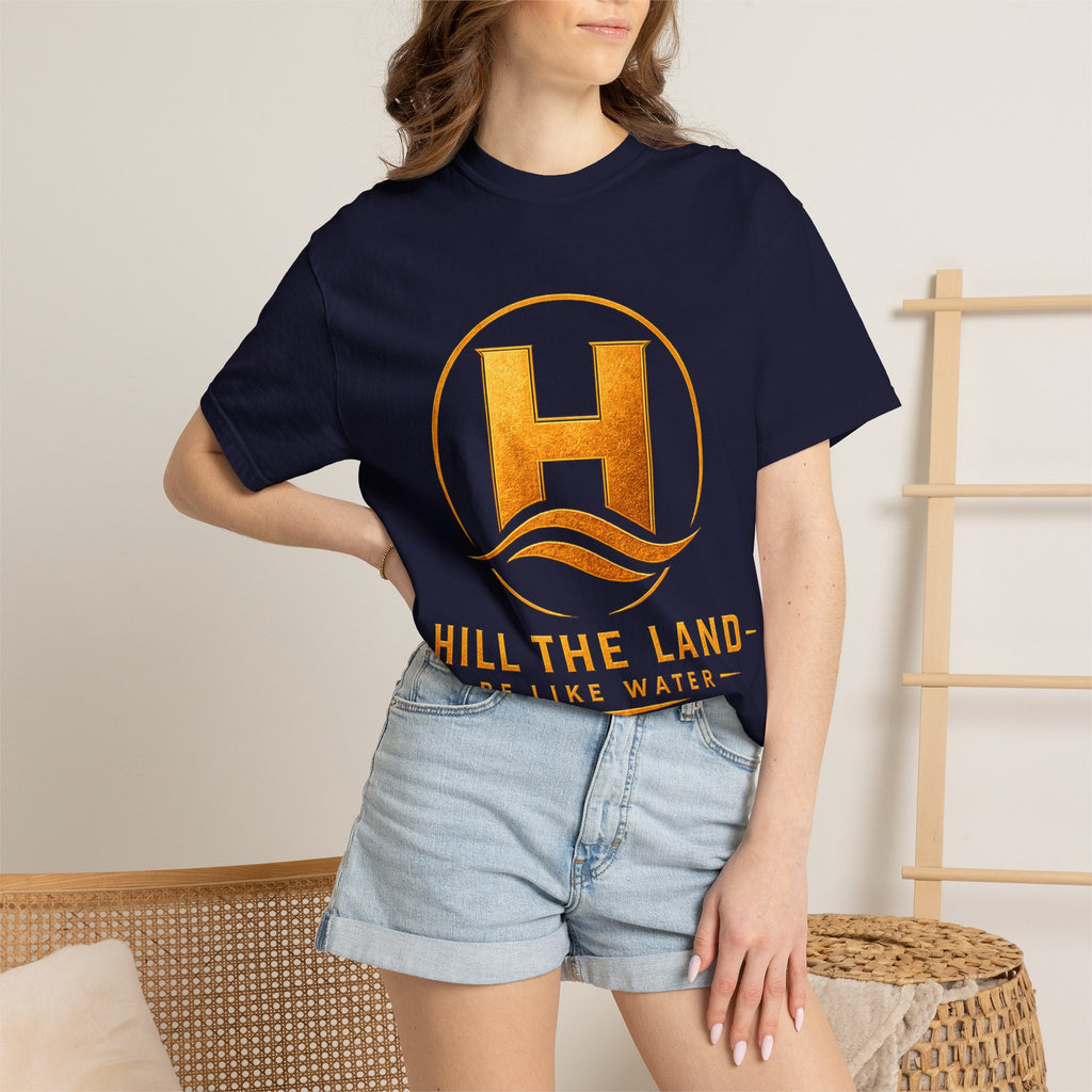 Hill The Land Logo T-Shirt — Be Like Water Graphic Tee