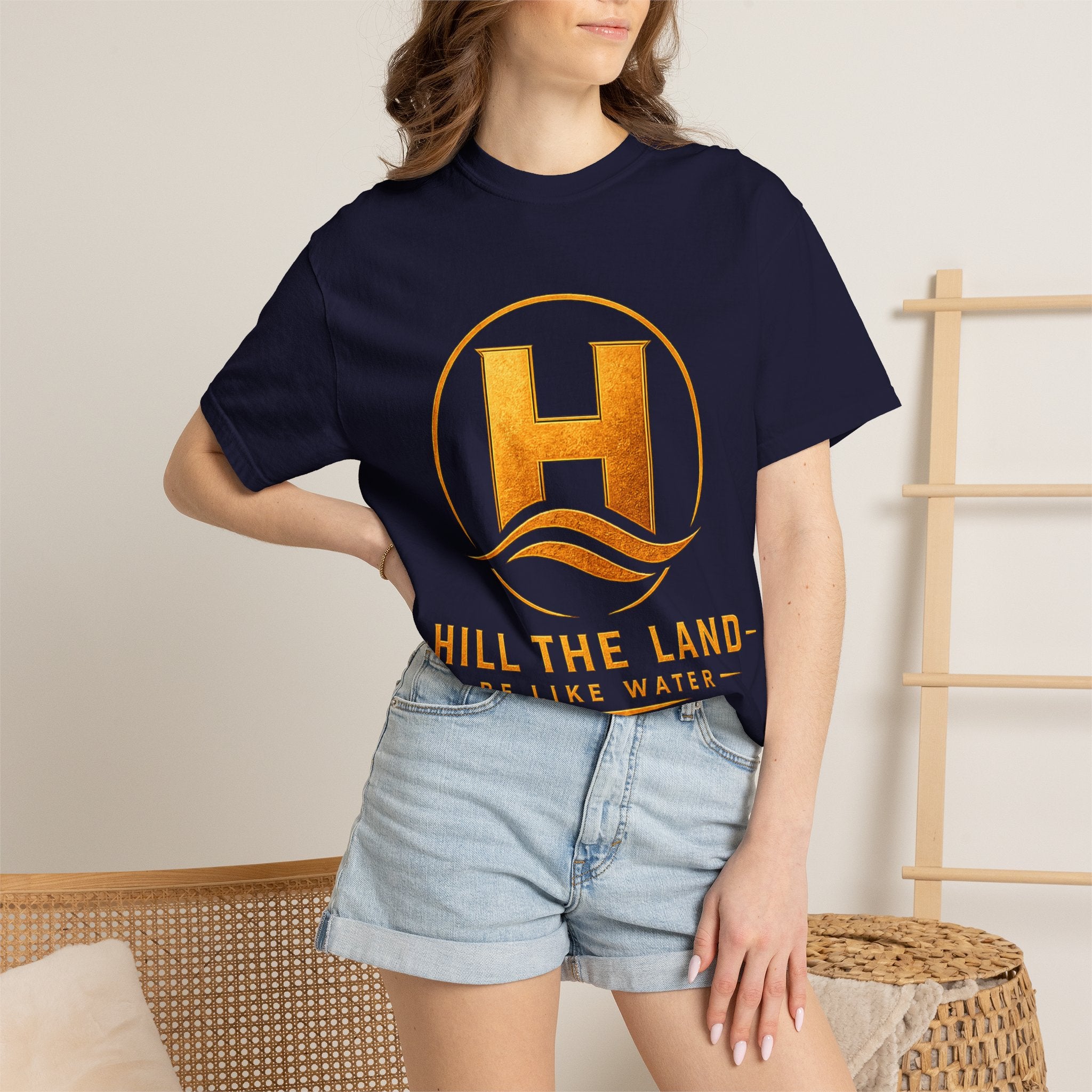 Hill The Land Logo T-Shirt — Be Like Water Graphic Tee