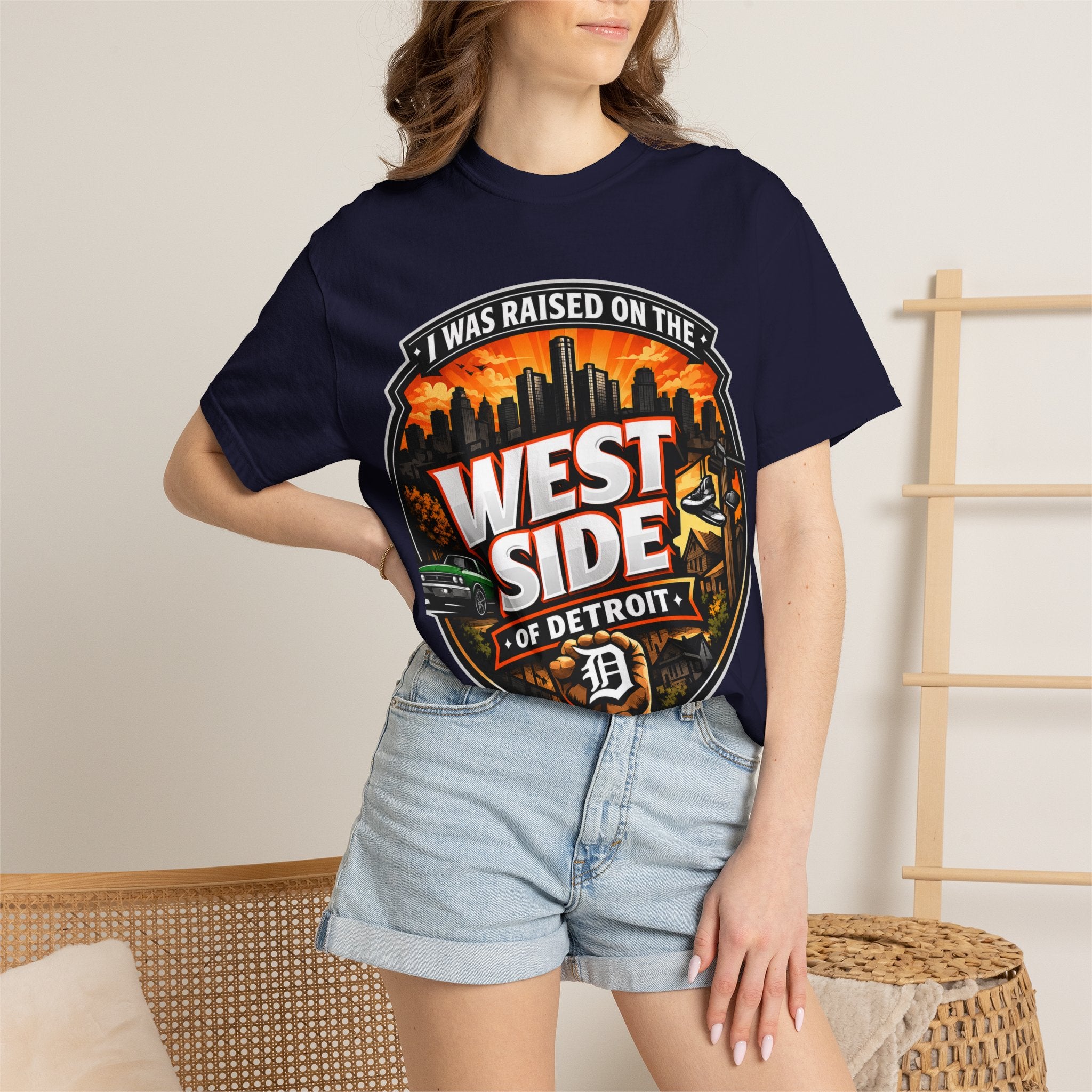 West Side of Detroit T-Shirt — I Was Raised On The West Side Graphic Tee