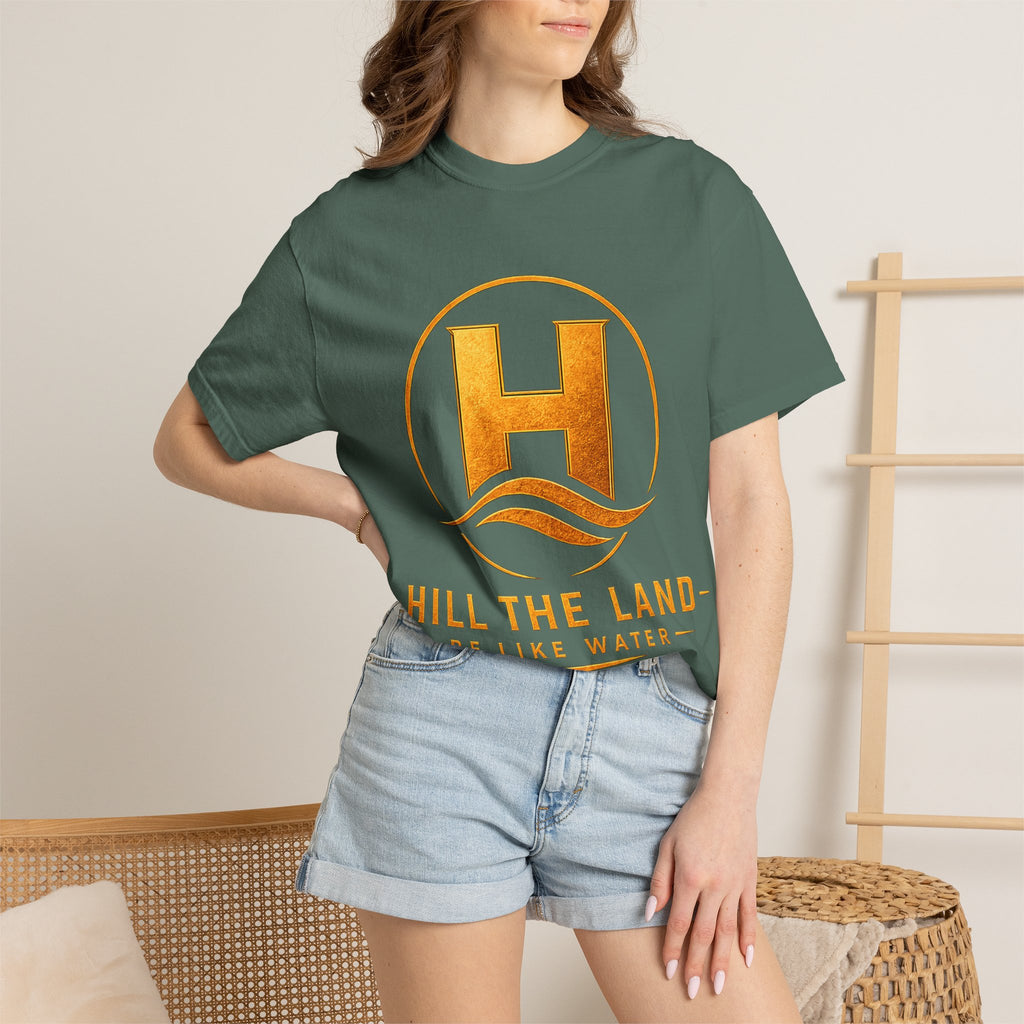 Hill The Land Logo T-Shirt — Be Like Water Graphic Tee
