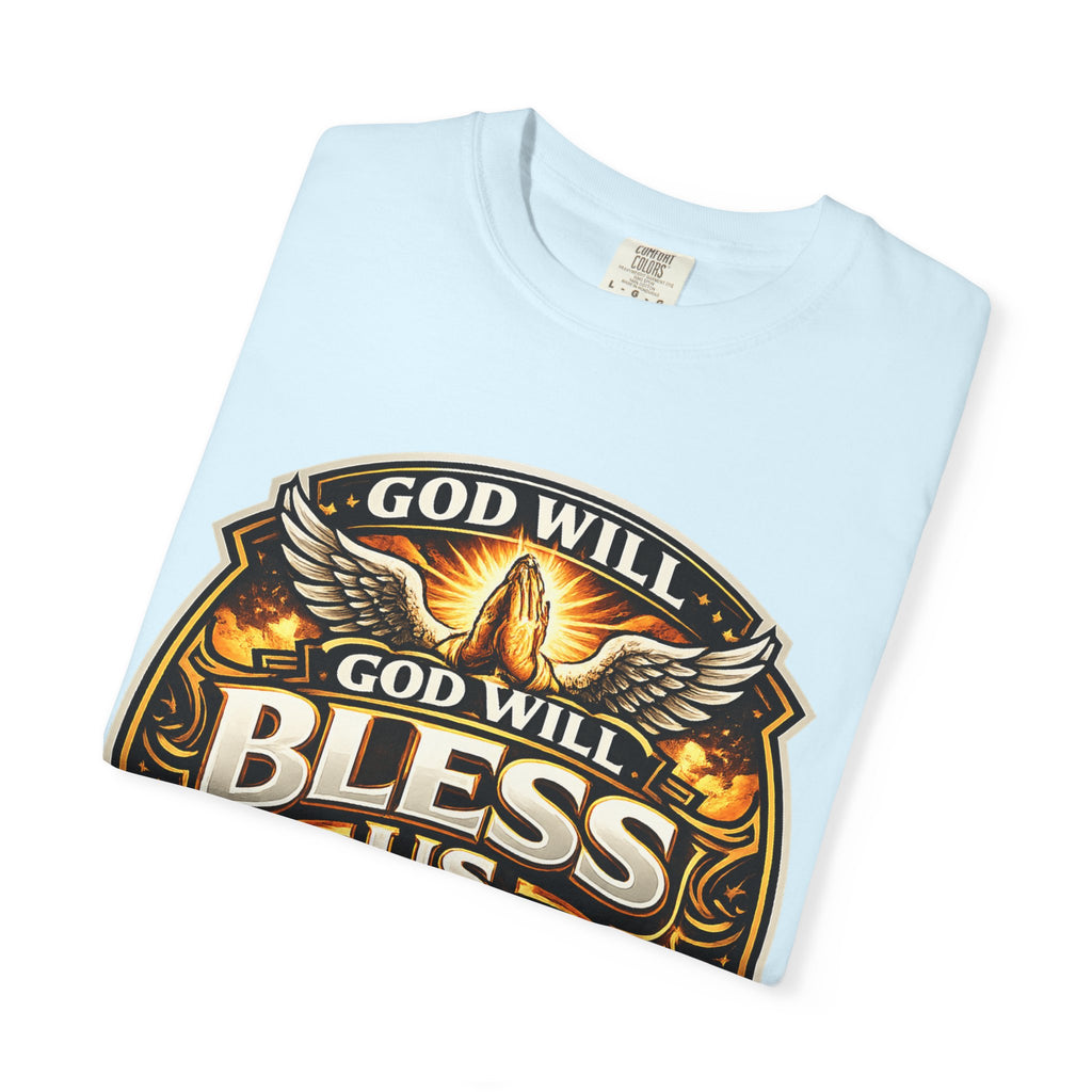 God Is Good T-Shirt — Inspirational Religious Tee with 'God Will Bless Us' Design