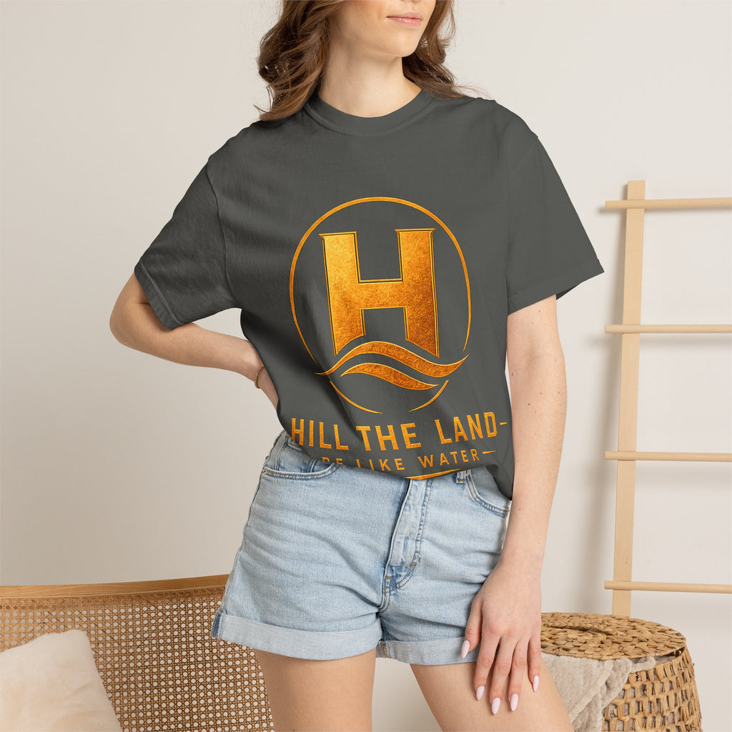 Hill The Land Logo T-Shirt — Be Like Water Graphic Tee