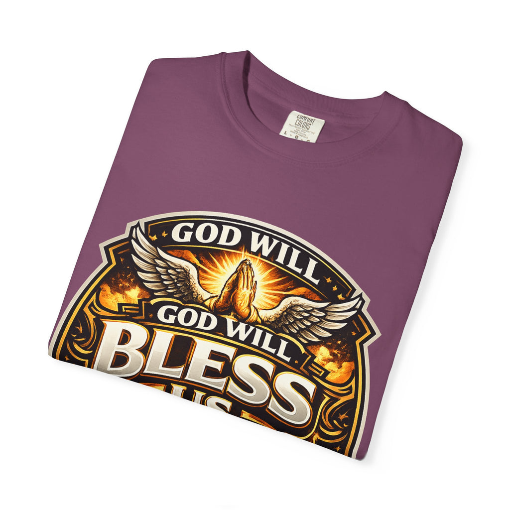 God Is Good T-Shirt — Inspirational Religious Tee with 'God Will Bless Us' Design