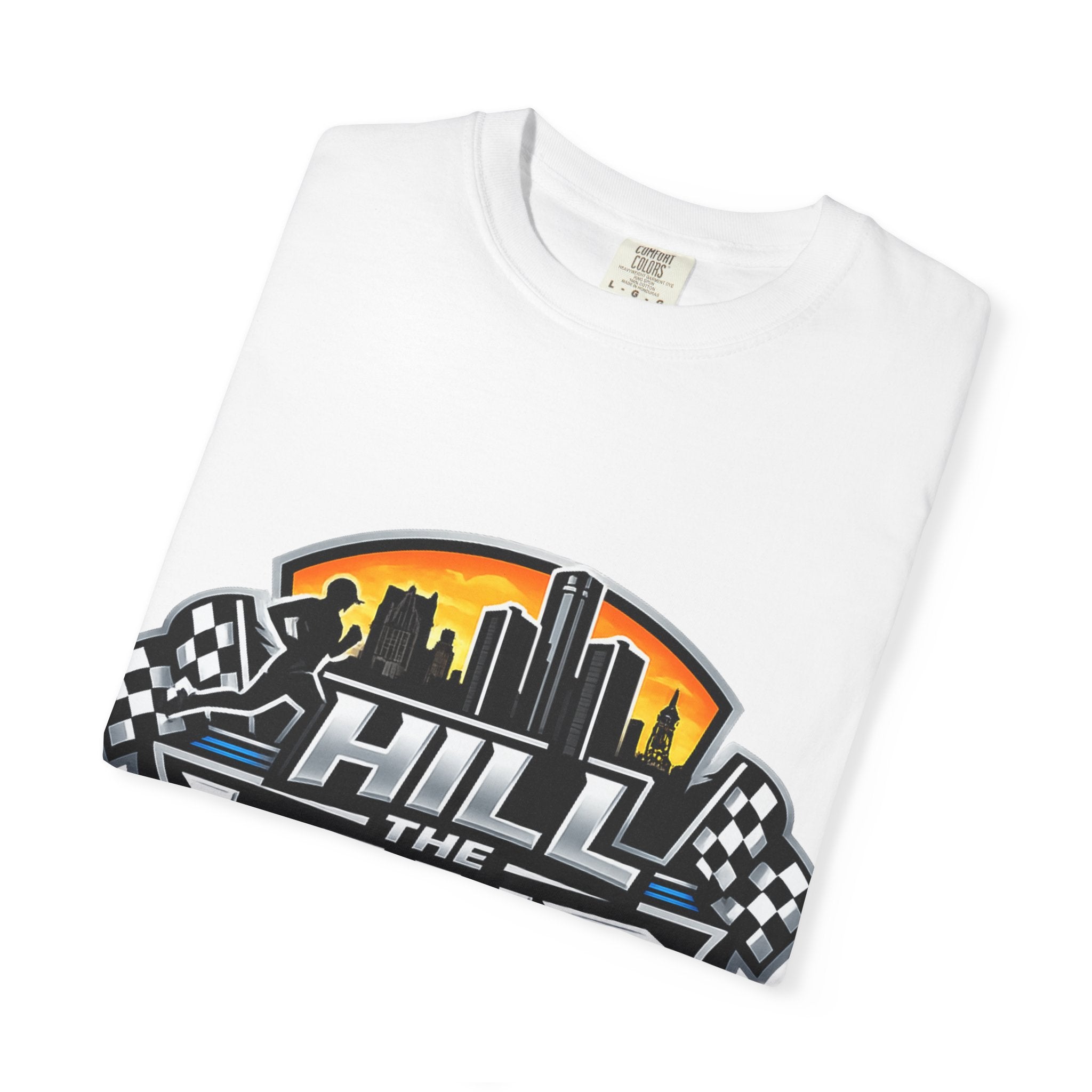 Running T-Shirt — “Hill the Land” Motivational Runner Tee (Be Like Water)