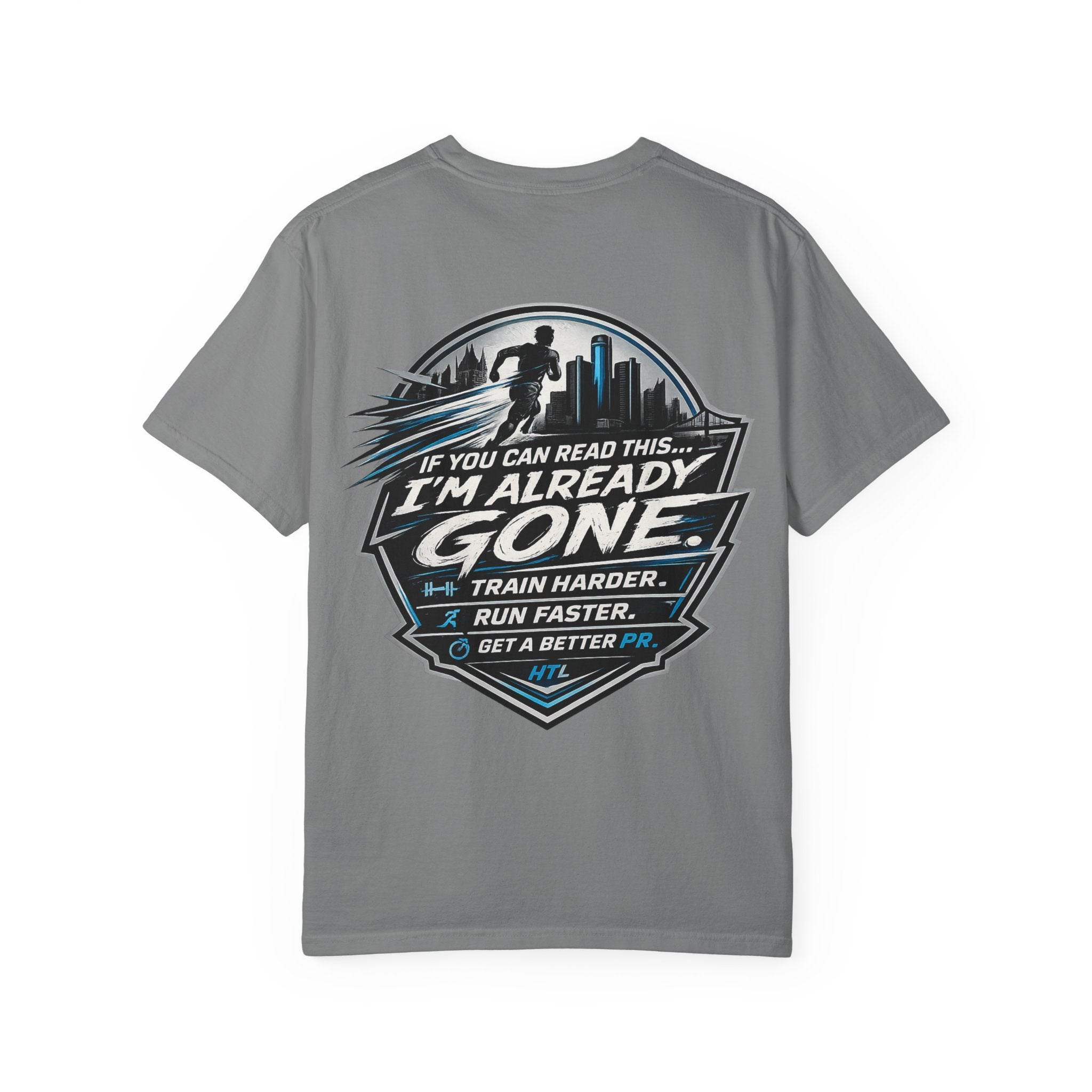 Running T-Shirt — “Hill the Land” Motivational Runner Tee (Be Like Water)