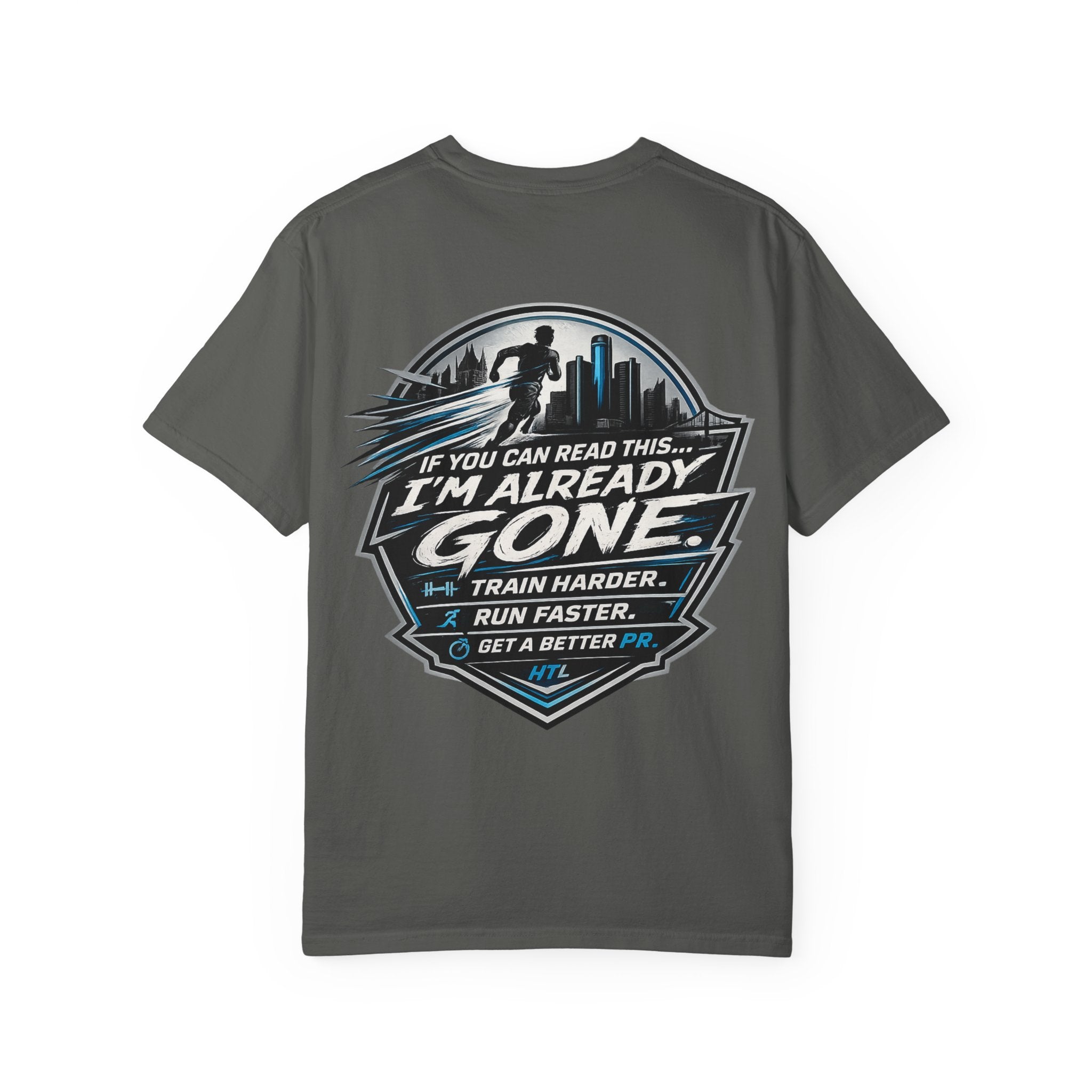 Running T-Shirt — “Hill the Land” Motivational Runner Tee (Be Like Water)