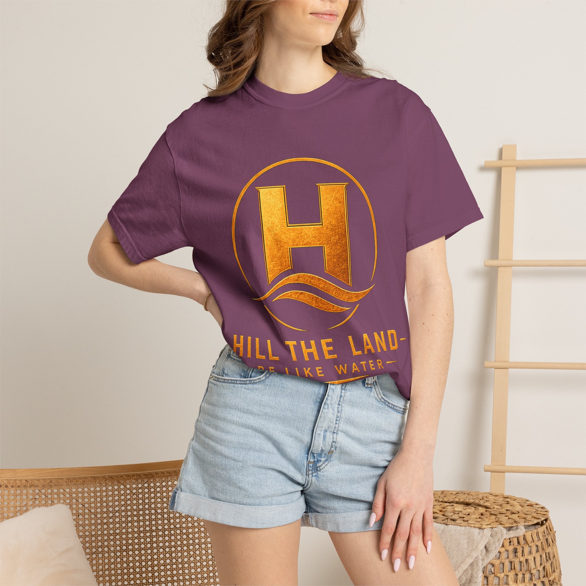 Hill The Land Logo T-Shirt — Be Like Water Graphic Tee