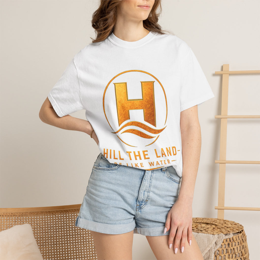 Hill The Land Logo T-Shirt — Be Like Water Graphic Tee