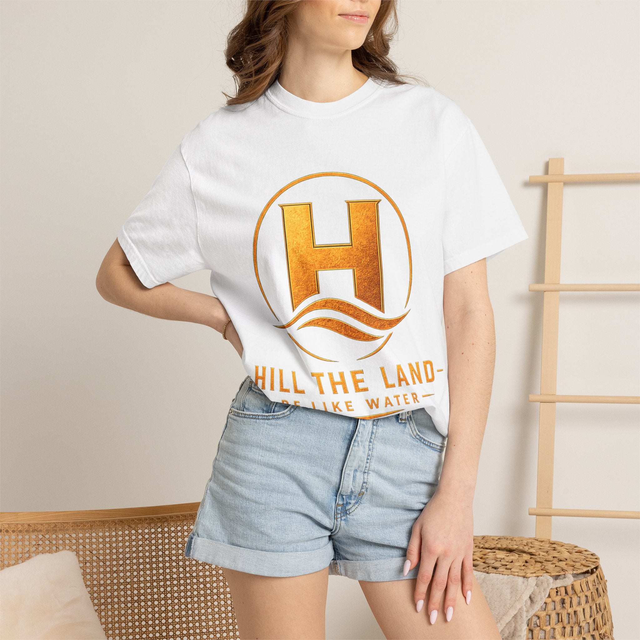 Hill The Land Logo T-Shirt — Be Like Water Graphic Tee