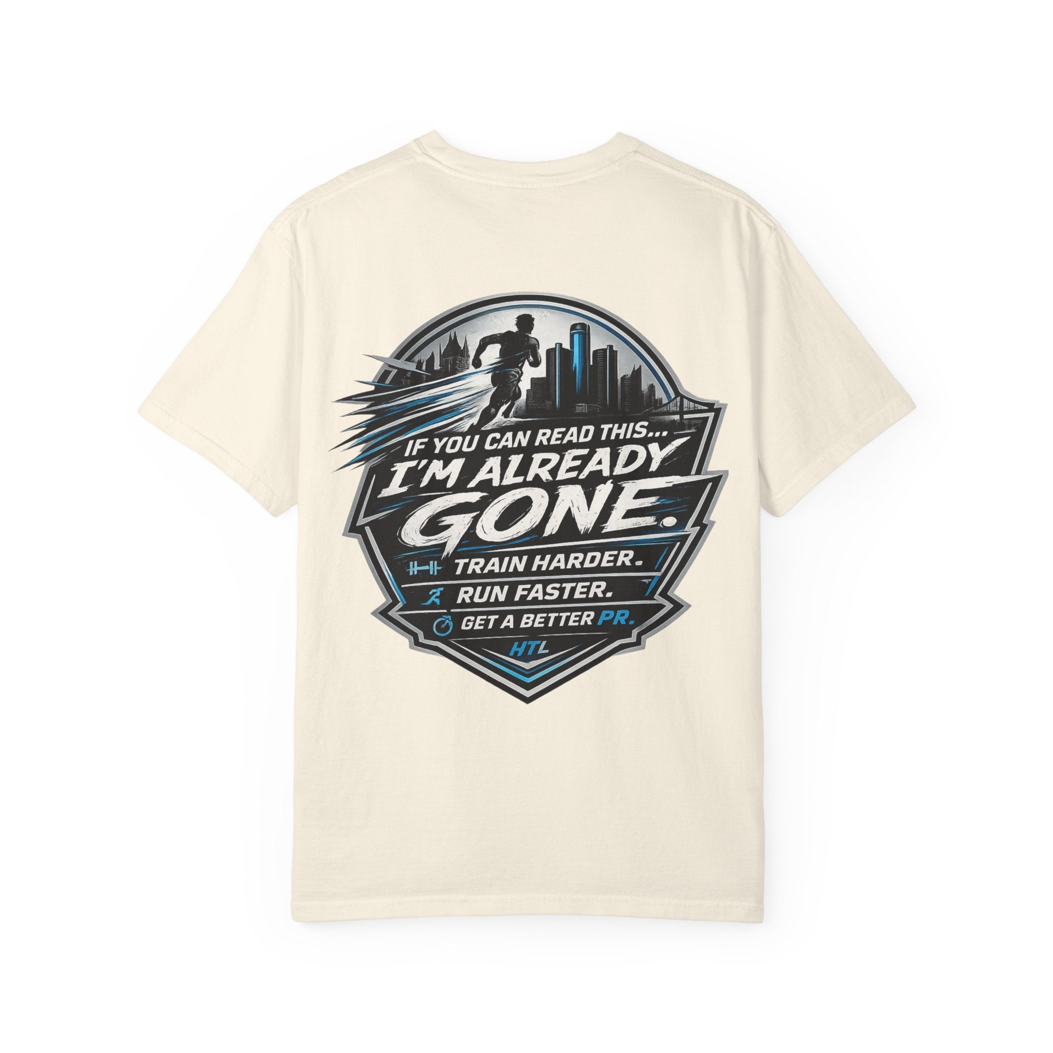 Running T-Shirt — “Hill the Land” Motivational Runner Tee (Be Like Water)