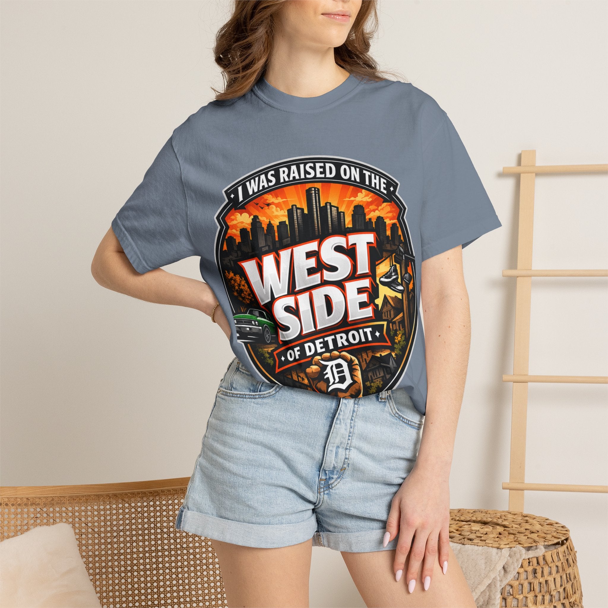 West Side of Detroit T-Shirt — I Was Raised On The West Side Graphic Tee