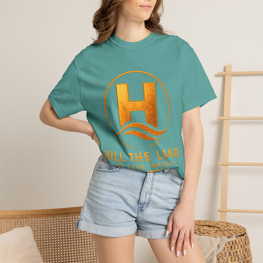 Hill The Land Logo T-Shirt — Be Like Water Graphic Tee