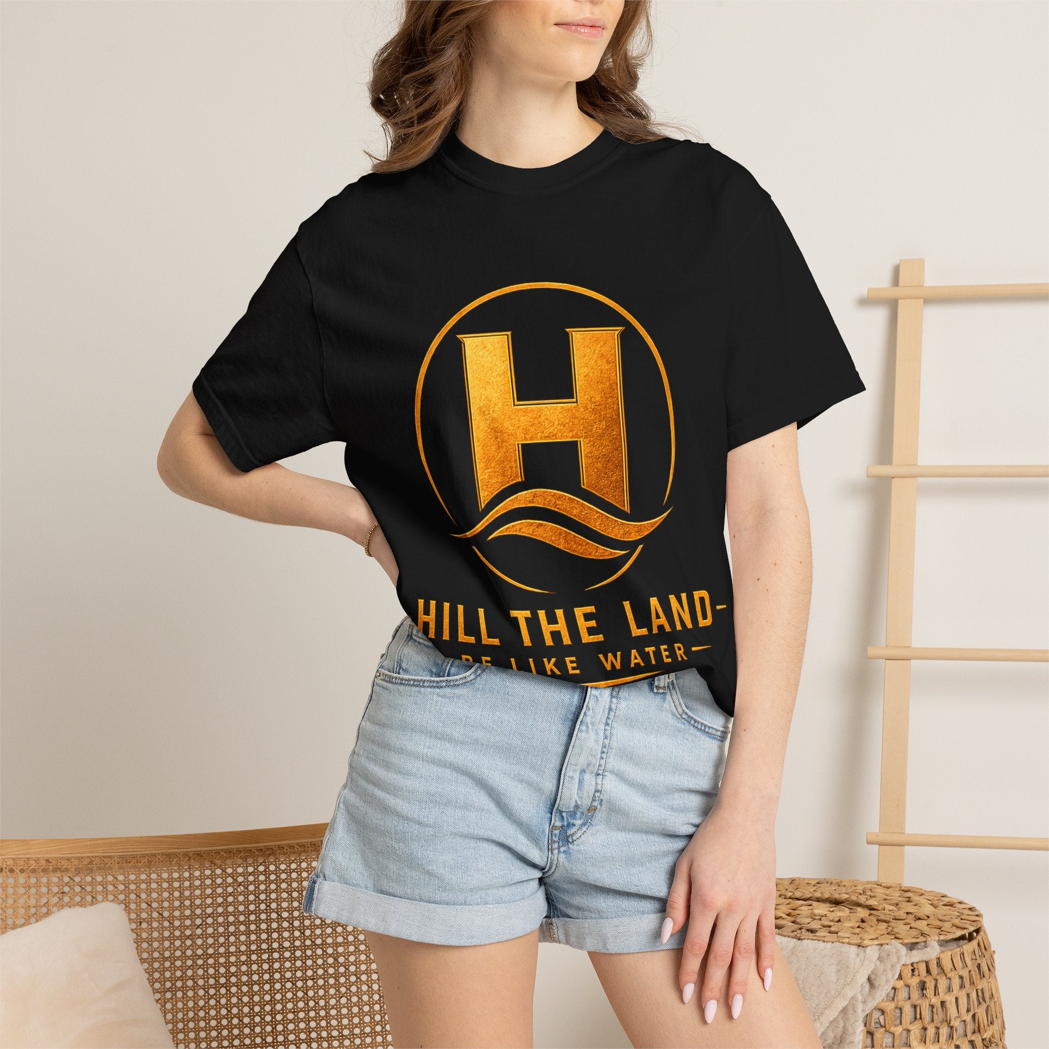 Hill The Land Logo T-Shirt — Be Like Water Graphic Tee