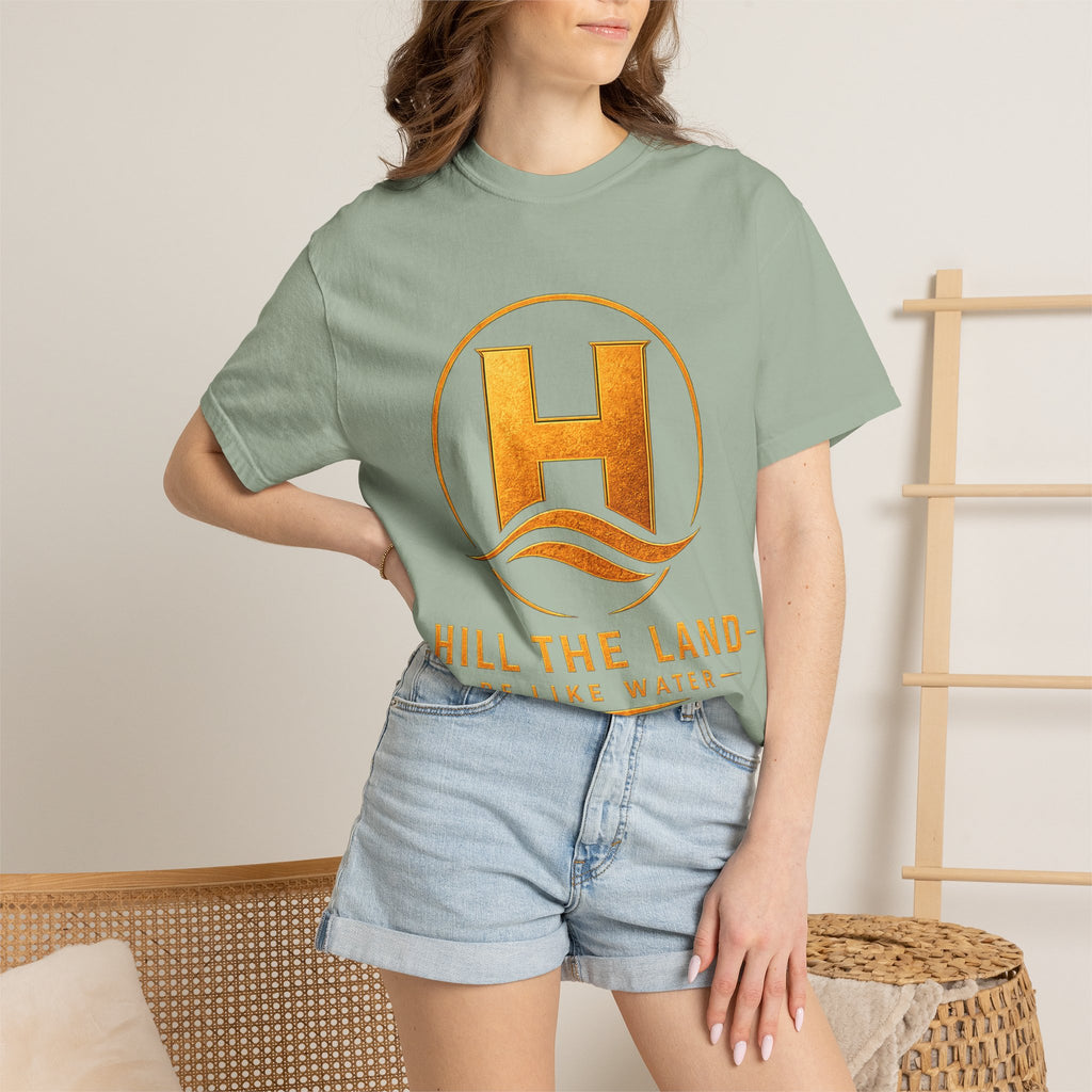 Hill The Land Logo T-Shirt — Be Like Water Graphic Tee