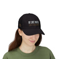 Be Like Water Dad Cap — 'Father • Leader • Protector' Embroidered White Baseball Hat (Father's Day Gift)