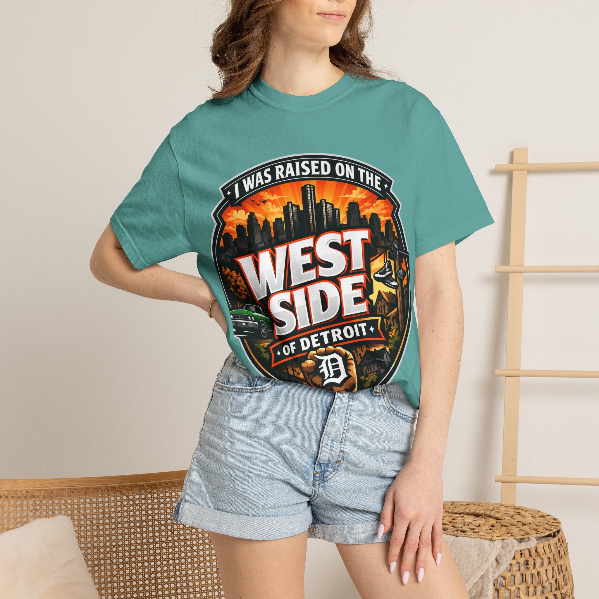 West Side of Detroit T-Shirt — I Was Raised On The West Side Graphic Tee