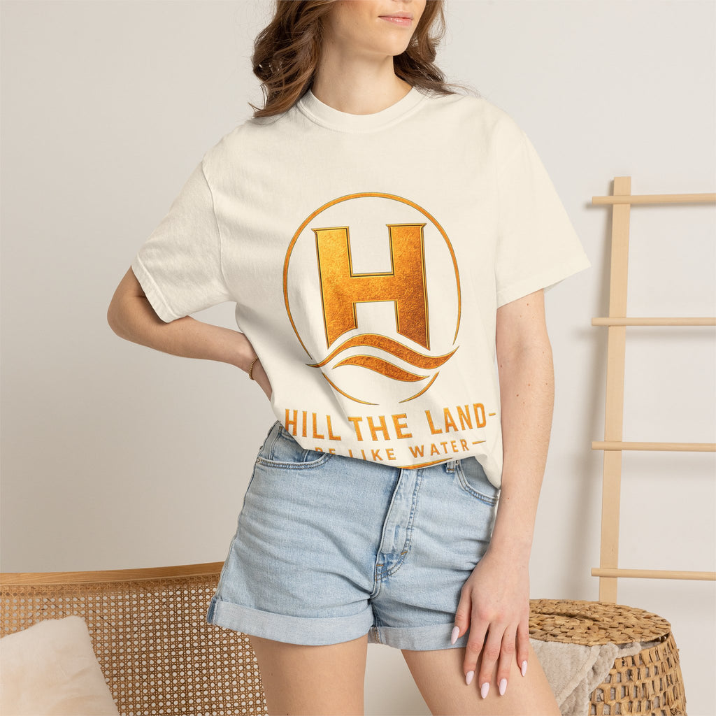 Hill The Land Logo T-Shirt — Be Like Water Graphic Tee