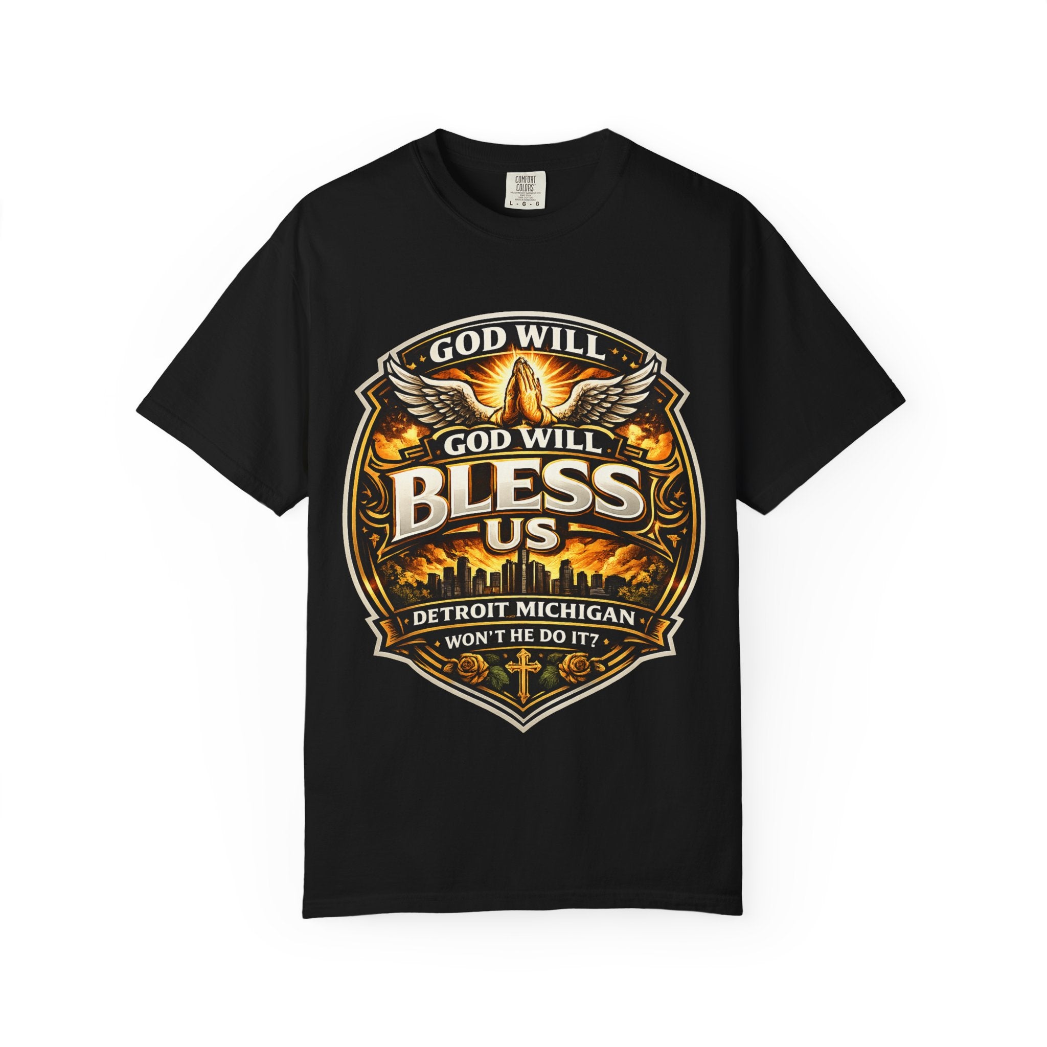 God Is Good T-Shirt — Inspirational Religious Tee with 'God Will Bless Us' Design