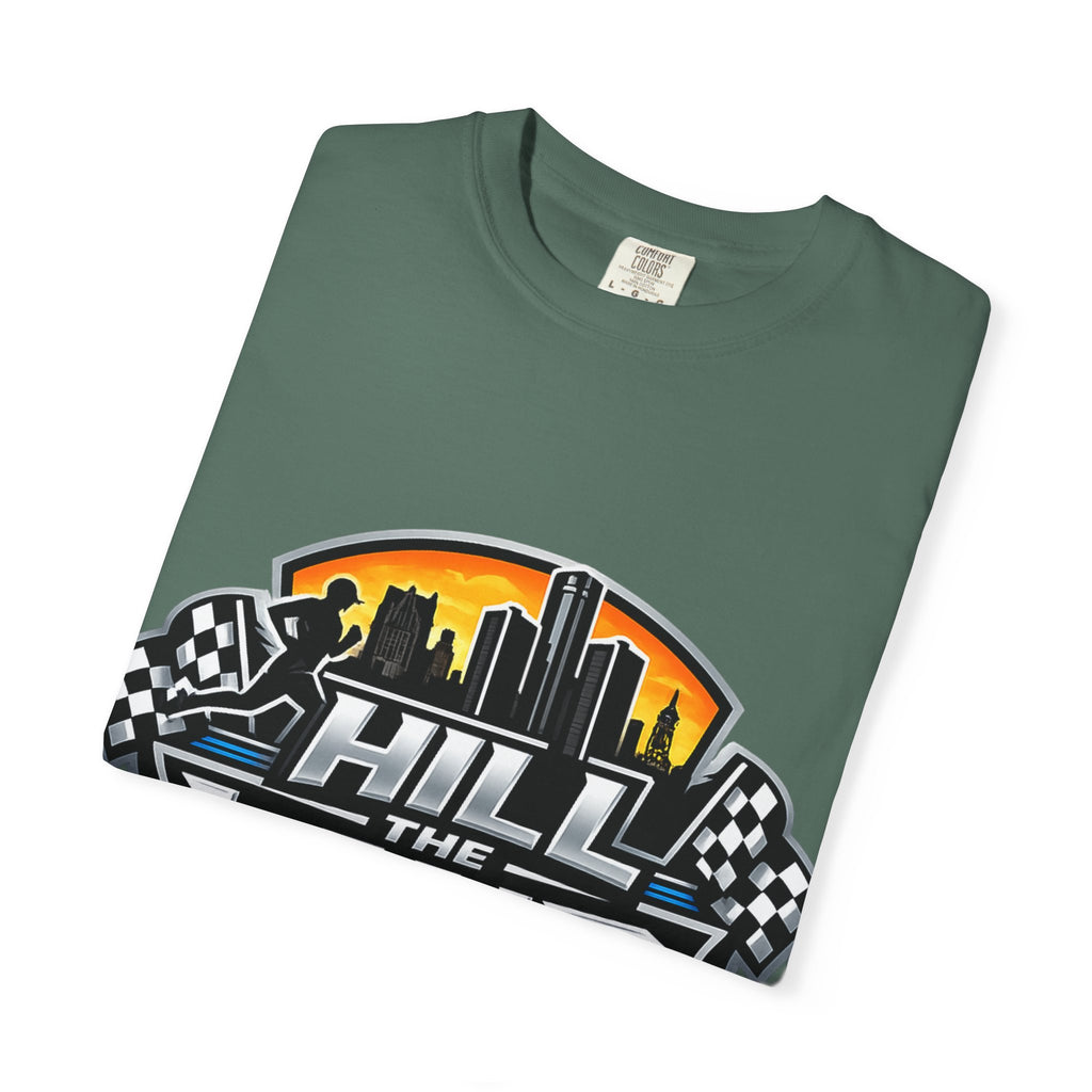 Running T-Shirt — “Hill the Land” Motivational Runner Tee (Be Like Water)