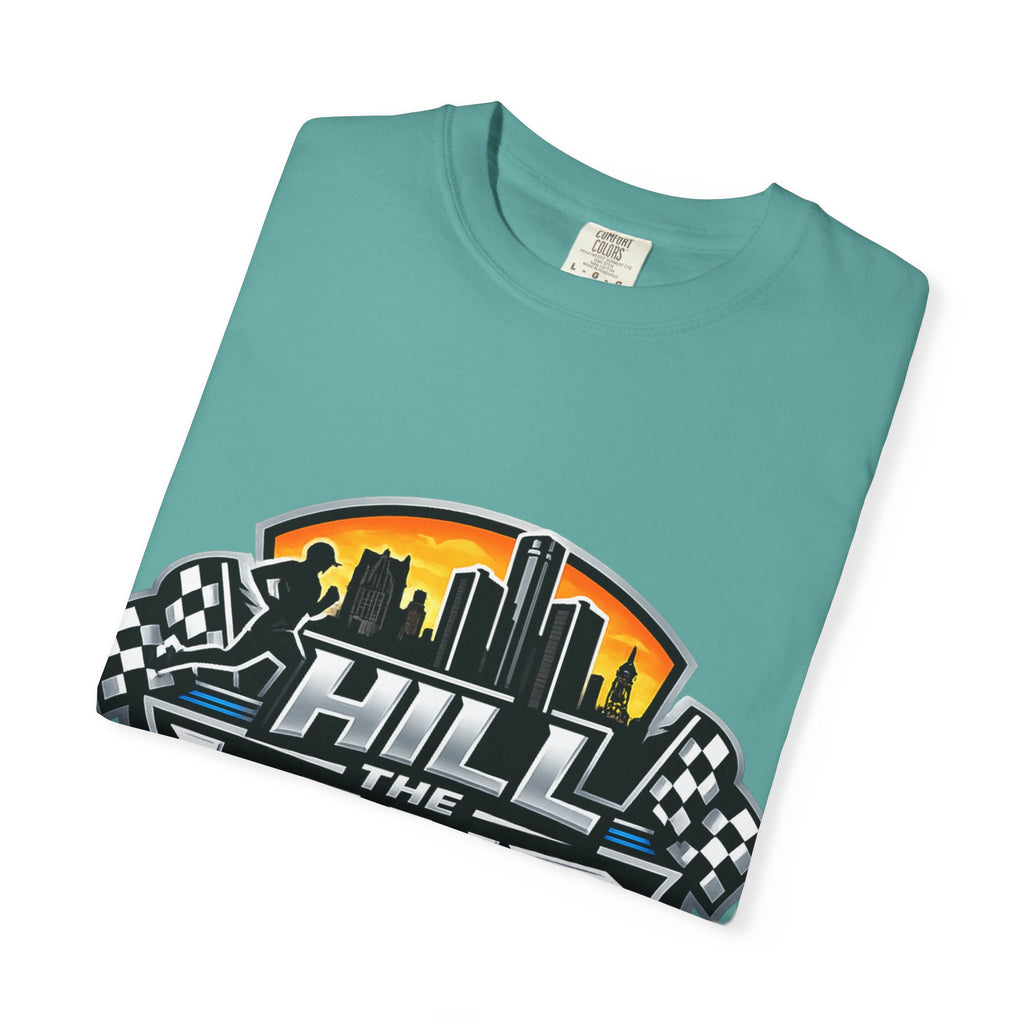 Running T-Shirt — “Hill the Land” Motivational Runner Tee (Be Like Water)