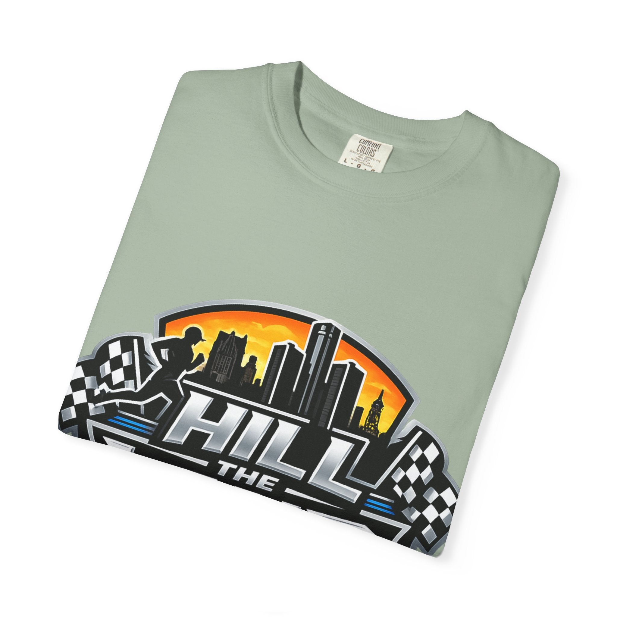 Running T-Shirt — “Hill the Land” Motivational Runner Tee (Be Like Water)