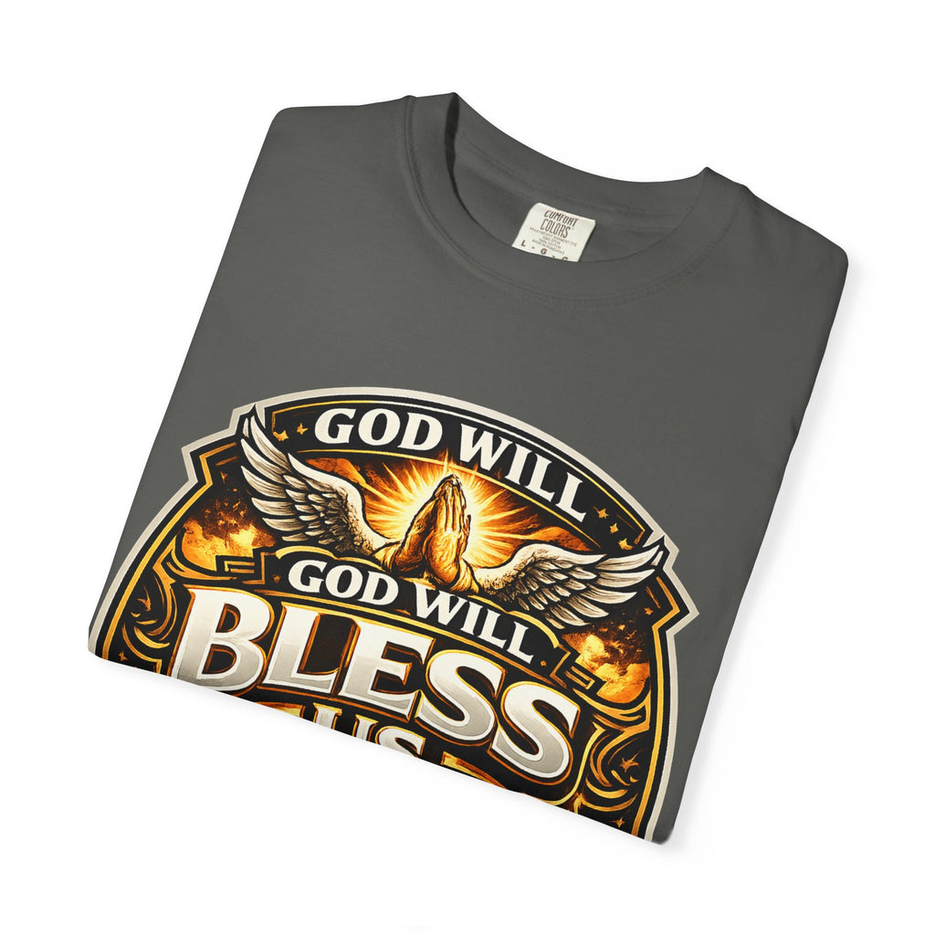 God Is Good T-Shirt — Inspirational Religious Tee with 'God Will Bless Us' Design