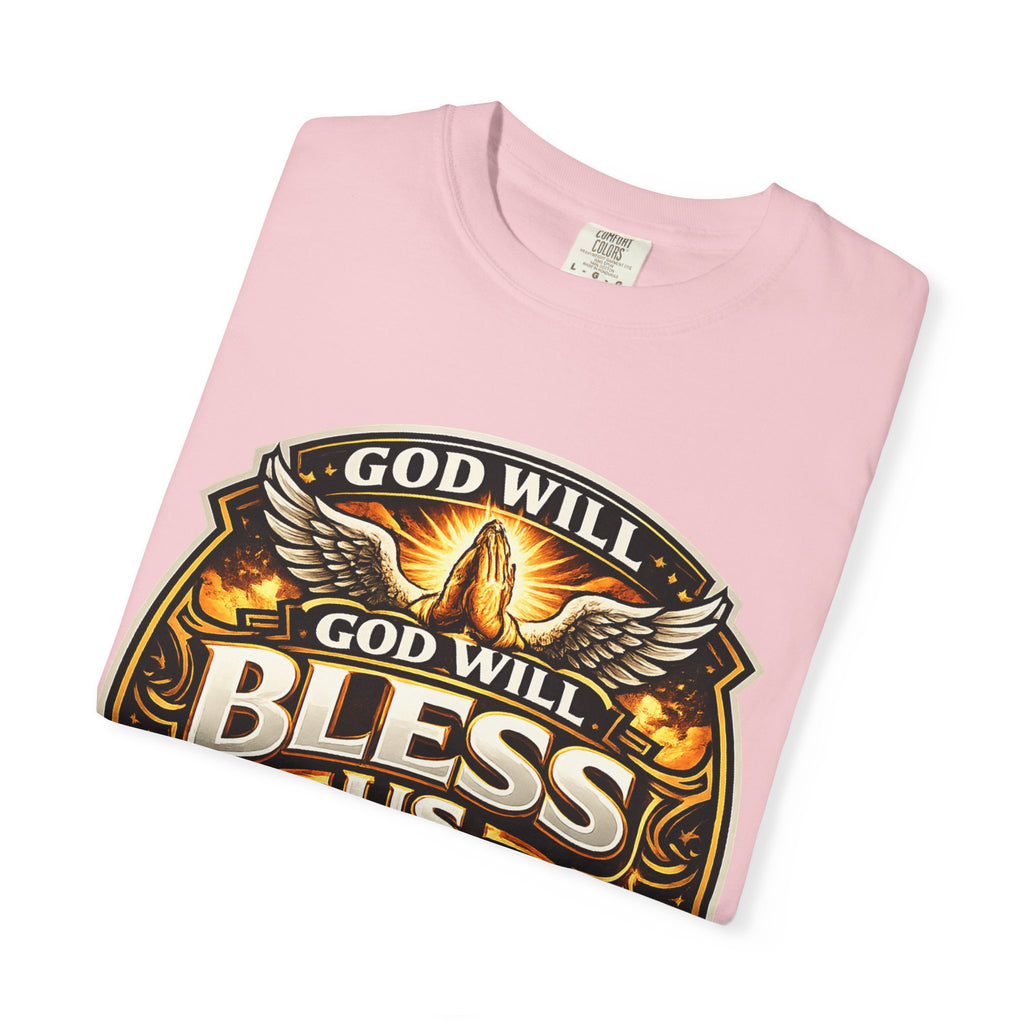 God Is Good T-Shirt — Inspirational Religious Tee with 'God Will Bless Us' Design