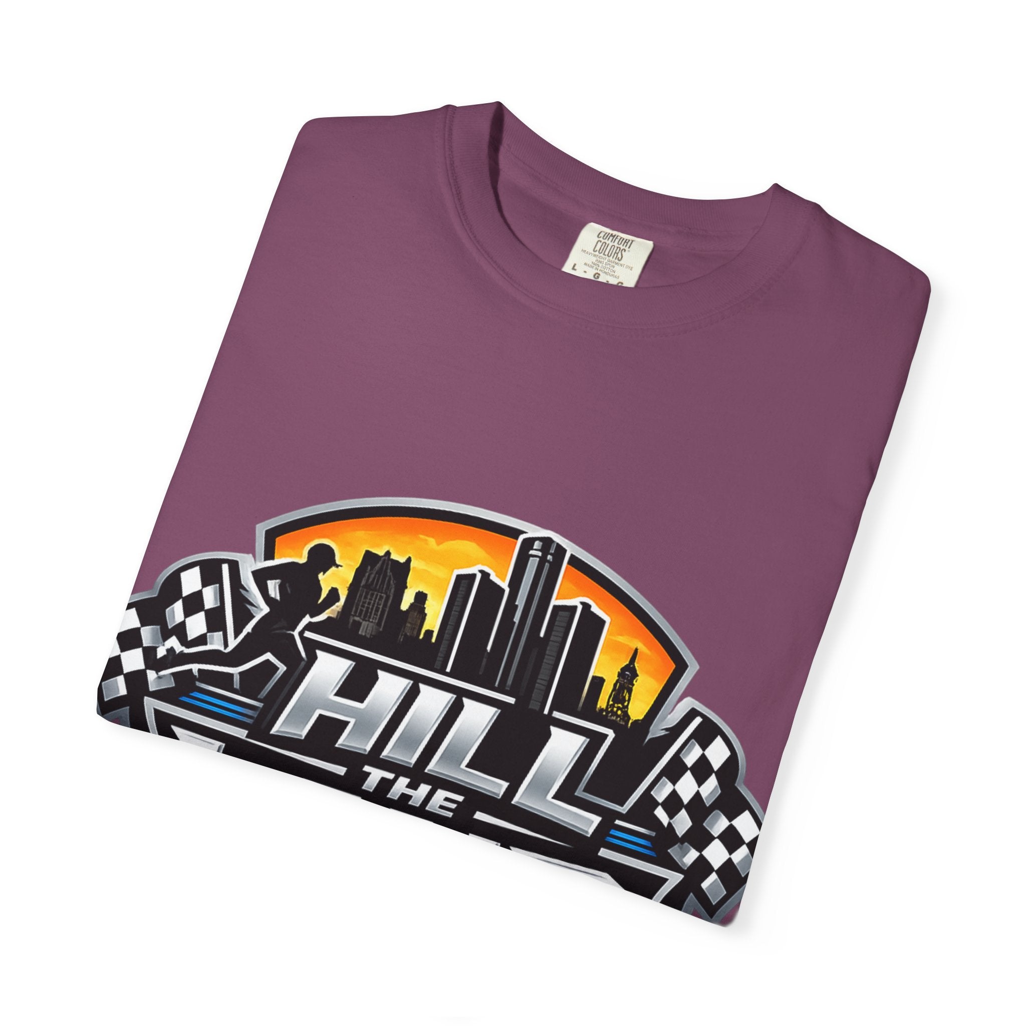 Running T-Shirt — “Hill the Land” Motivational Runner Tee (Be Like Water)