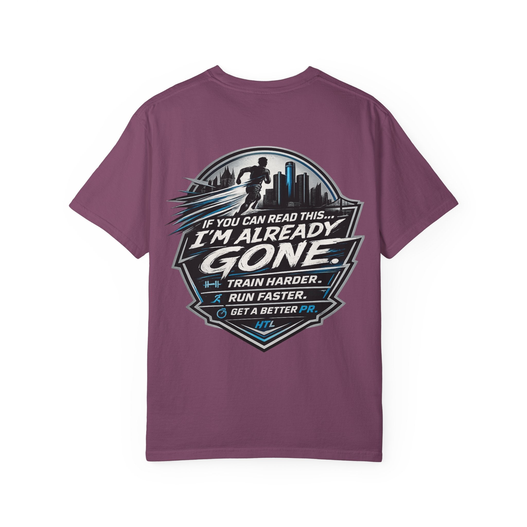 Running T-Shirt — “Hill the Land” Motivational Runner Tee (Be Like Water)