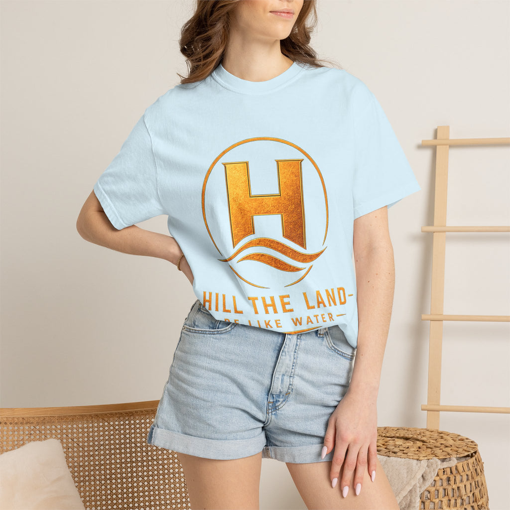 Hill The Land Logo T-Shirt — Be Like Water Graphic Tee