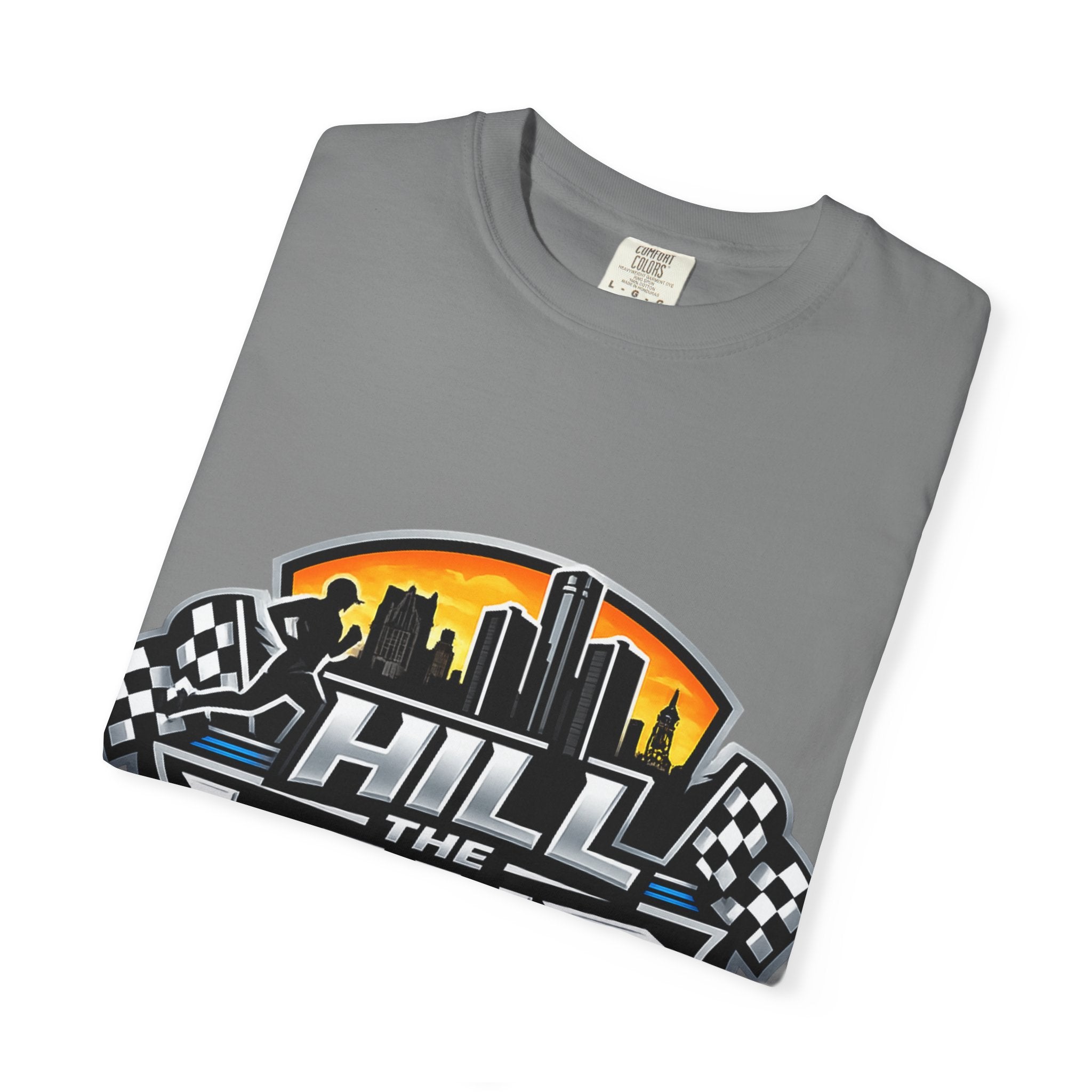 Running T-Shirt — “Hill the Land” Motivational Runner Tee (Be Like Water)