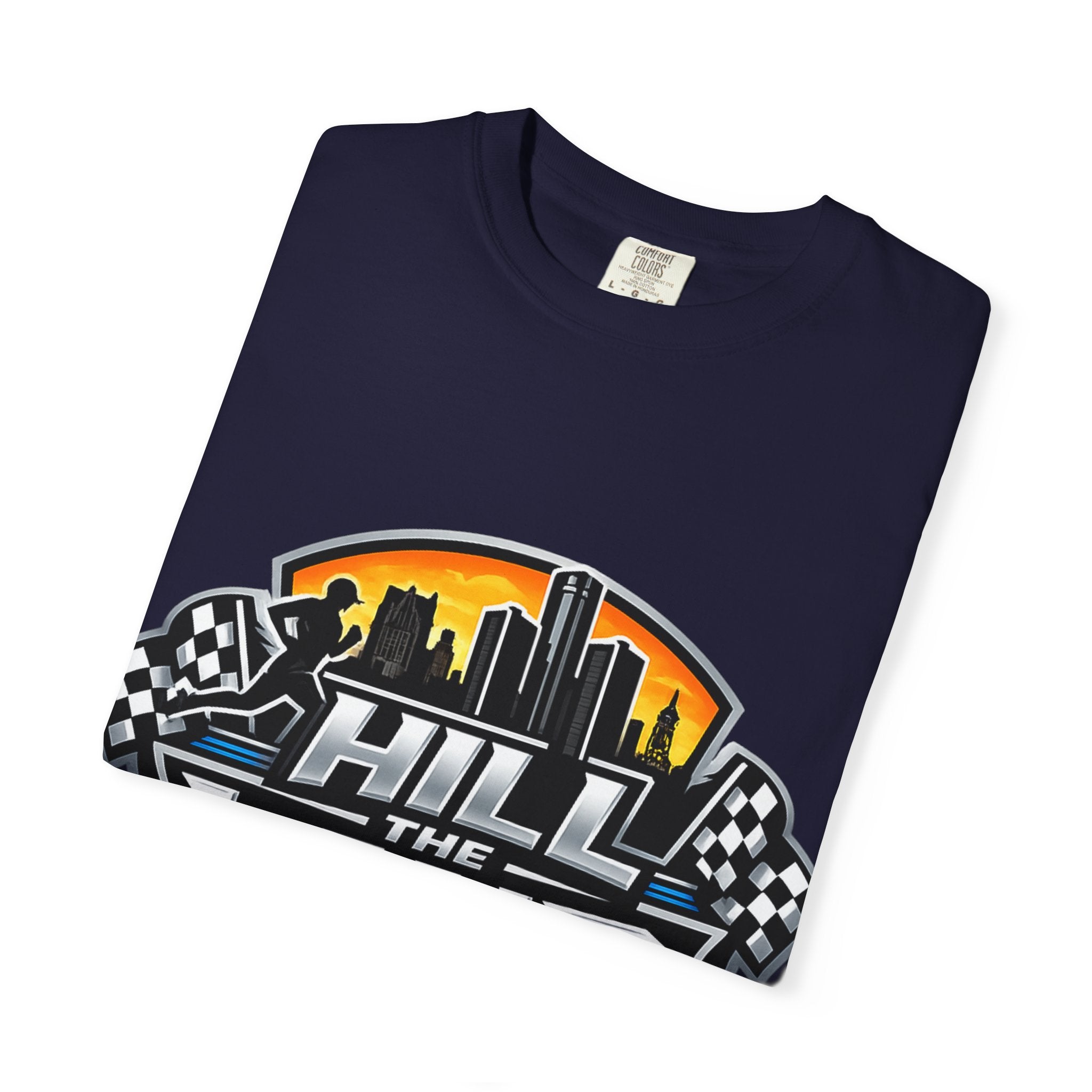 Running T-Shirt — “Hill the Land” Motivational Runner Tee (Be Like Water)
