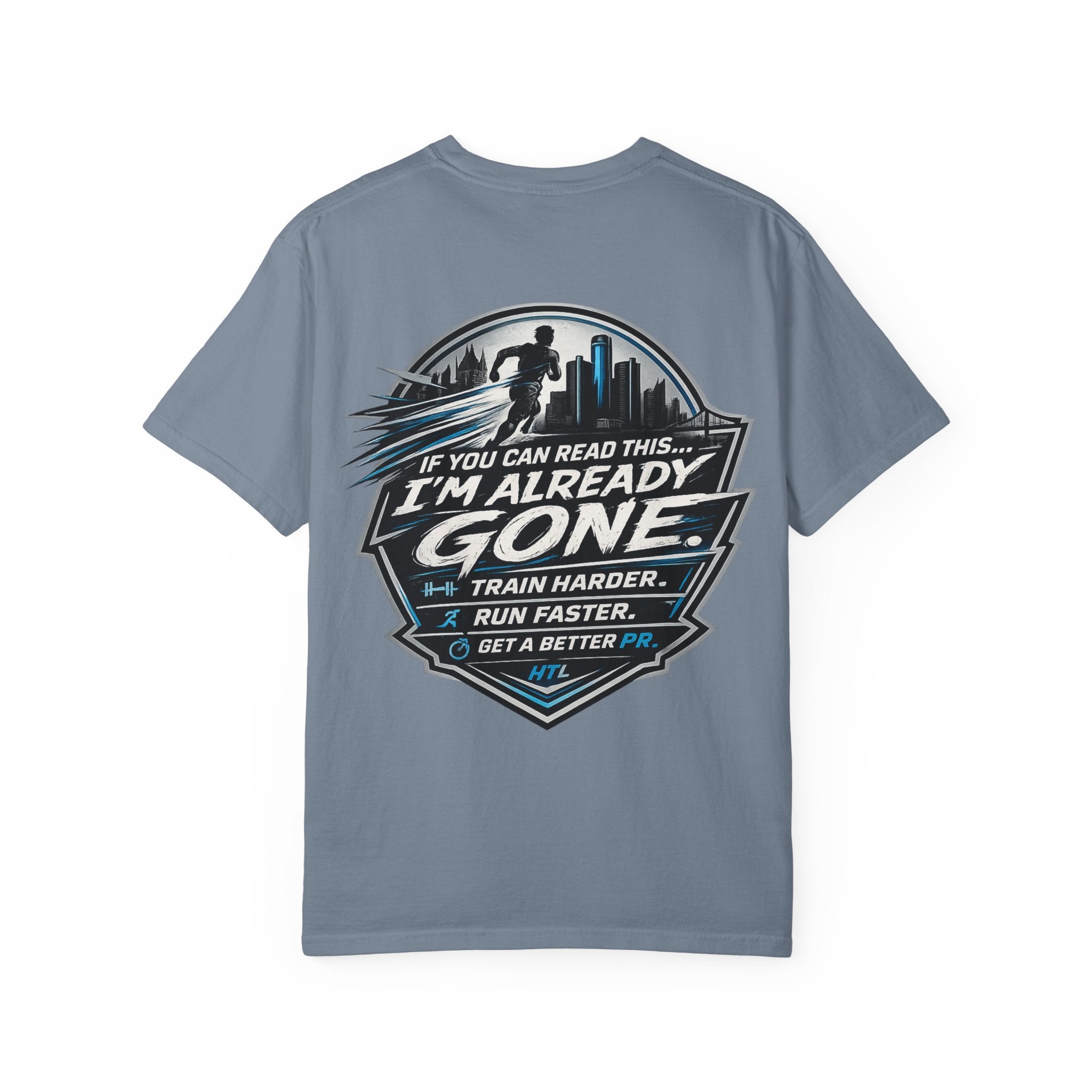 Running T-Shirt — “Hill the Land” Motivational Runner Tee (Be Like Water)