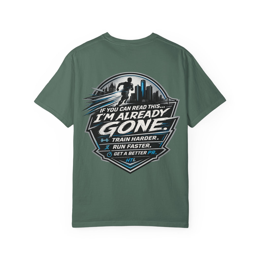 Running T-Shirt — “Hill the Land” Motivational Runner Tee (Be Like Water)