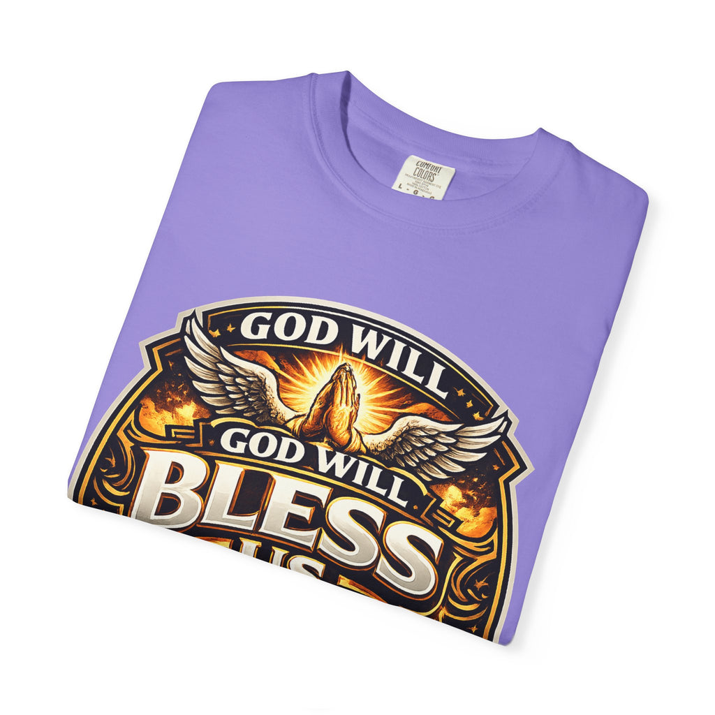 God Is Good T-Shirt — Inspirational Religious Tee with 'God Will Bless Us' Design
