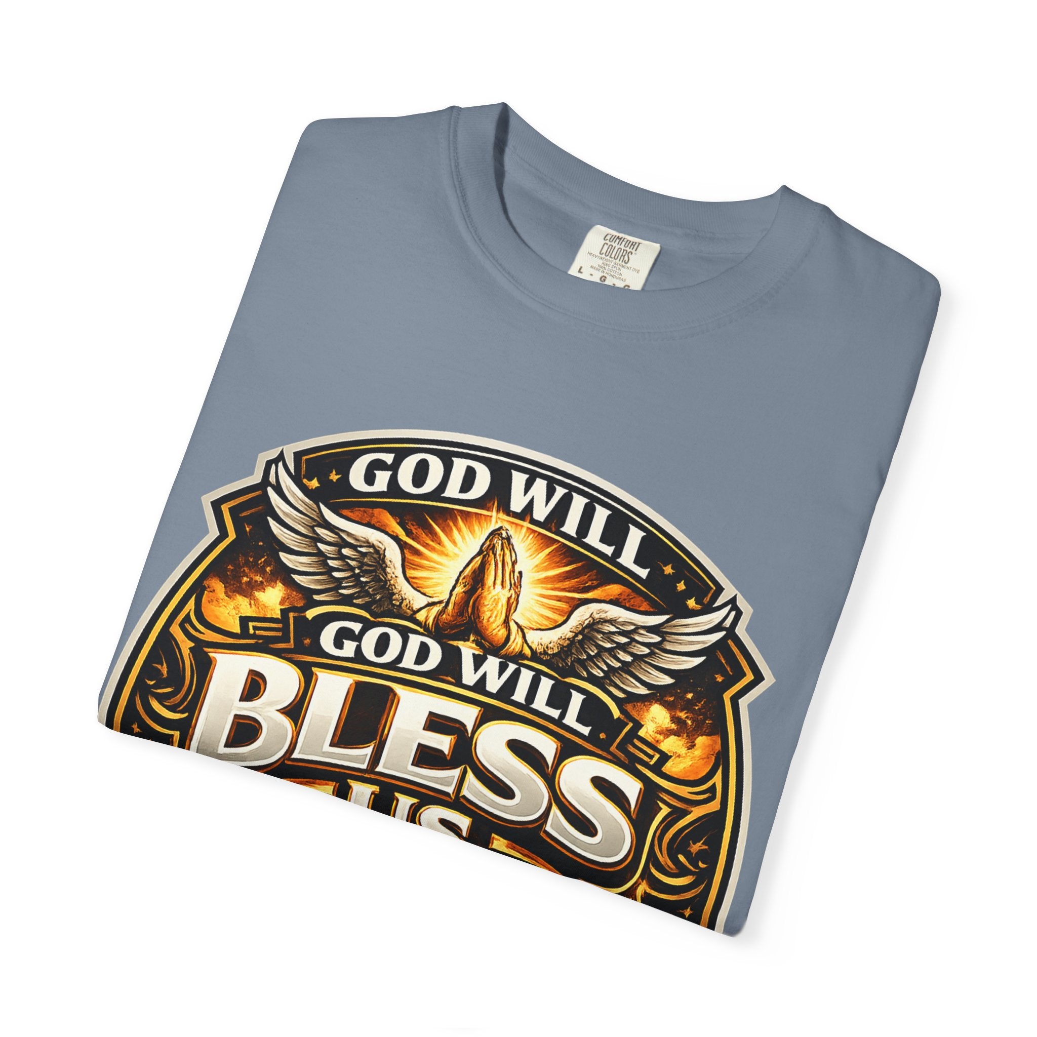 God Is Good T-Shirt — Inspirational Religious Tee with 'God Will Bless Us' Design