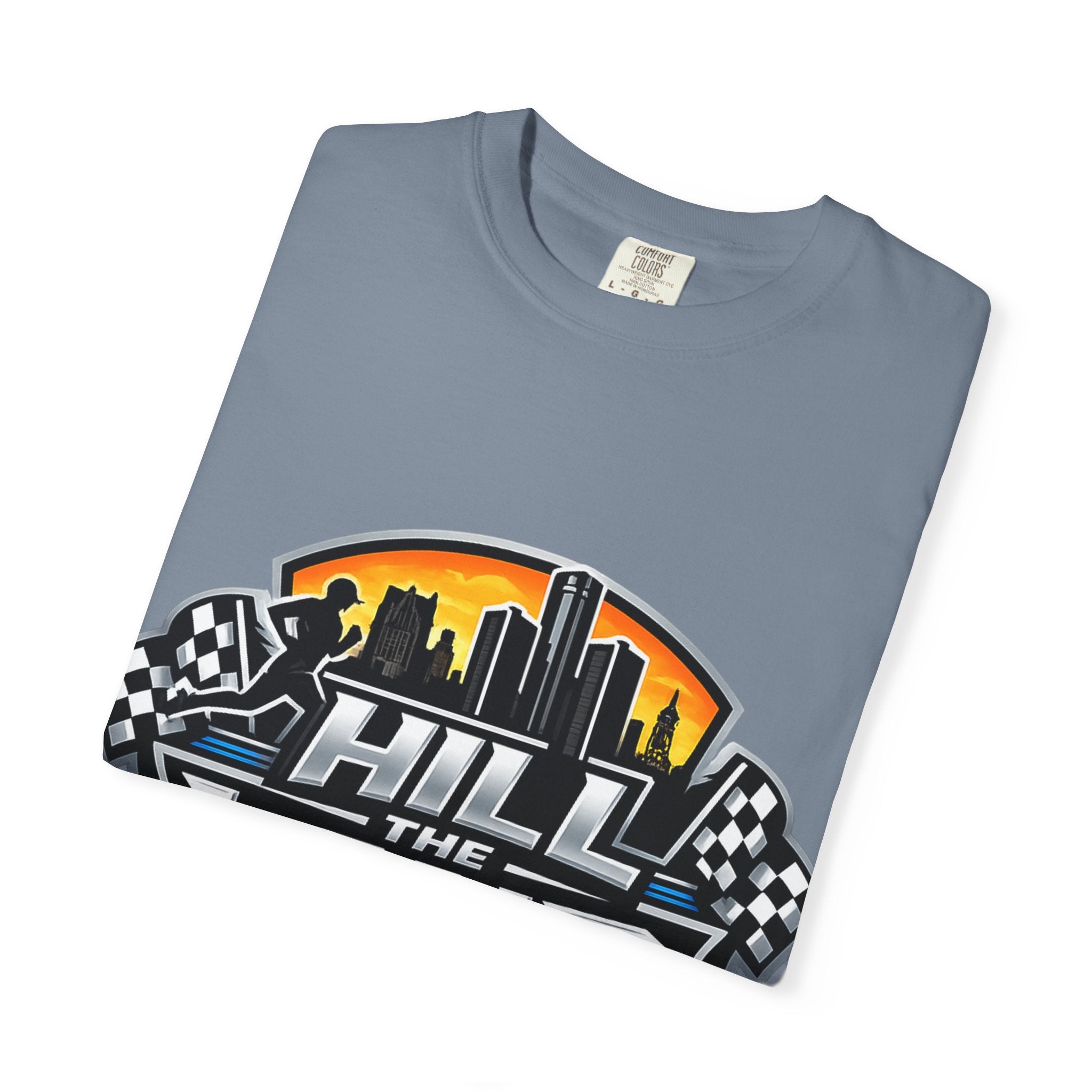 Running T-Shirt — “Hill the Land” Motivational Runner Tee (Be Like Water)