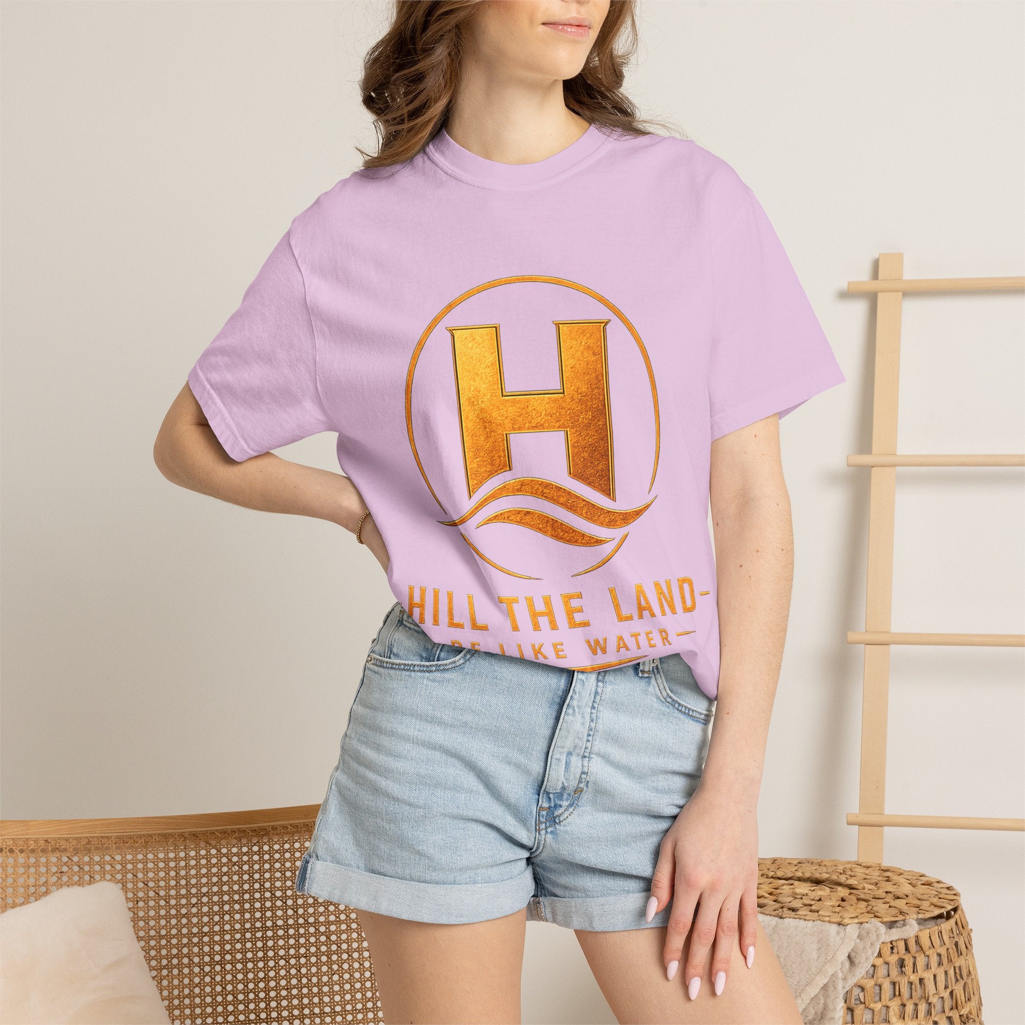 Hill The Land Logo T-Shirt — Be Like Water Graphic Tee